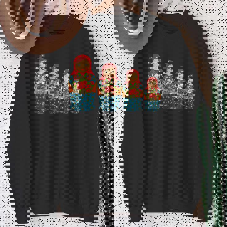 ロシアの人形 ロシアのマトリョーシカ フィギュア スウェットシャツ 年配の女性への贈り物