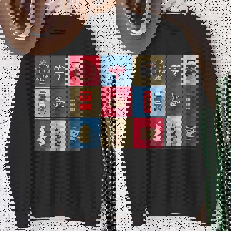 ロンドンバス スカイライン イギリス国旗 ユニオンジャック スウェットシャツ 年配の女性への贈り物