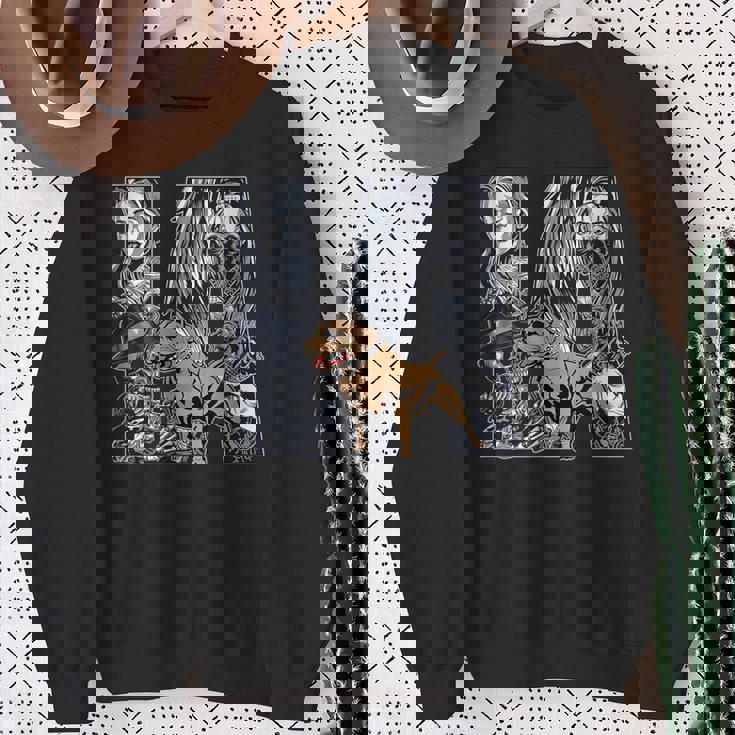 メンズ ローライダー スタイル、La ピットブル ドッグ。チカーノ・チョロ、ラティーノ スウェットシャツ 年配の女性への贈り物