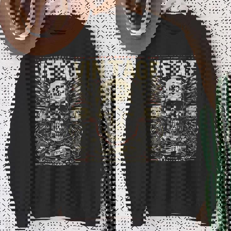 ヴィンテージ 1965 1965年誕生 誕生日 スカル バイカー バイク スウェットシャツ 年配の女性への贈り物