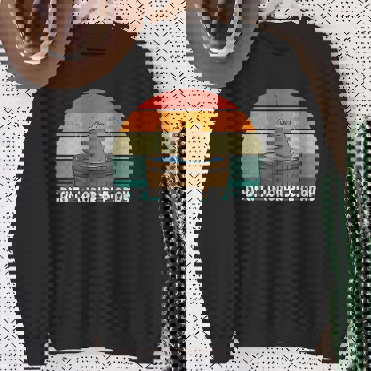 ヴィンテージ Don't Worry Be Capy Capybara スウェットシャツ 年配の女性への贈り物