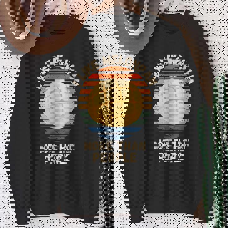 ヴィンテージ I Like Melonpan More Than People レトロ メロンパン スウェットシャツ 年配の女性への贈り物