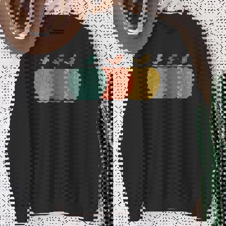 ヴィンテージ りんご フルーツ りんご デザイン スウェットシャツ 年配の女性への贈り物