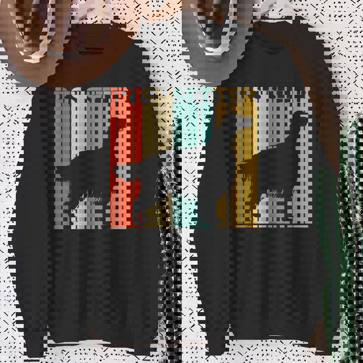 ヴィンテージ アイリッシュセッター 犬の飼い主と恋人 スウェットシャツ 年配の女性への贈り物