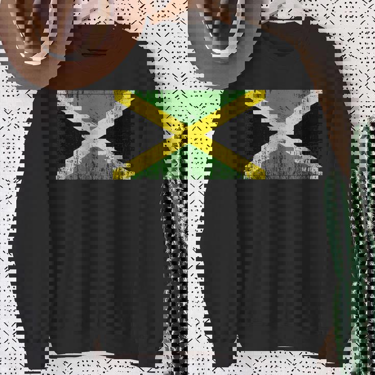 ヴィンテージ ジャマイカ バナー ファン ジャマイカ 国旗 レトロ スウェットシャツ 年配の女性への贈り物