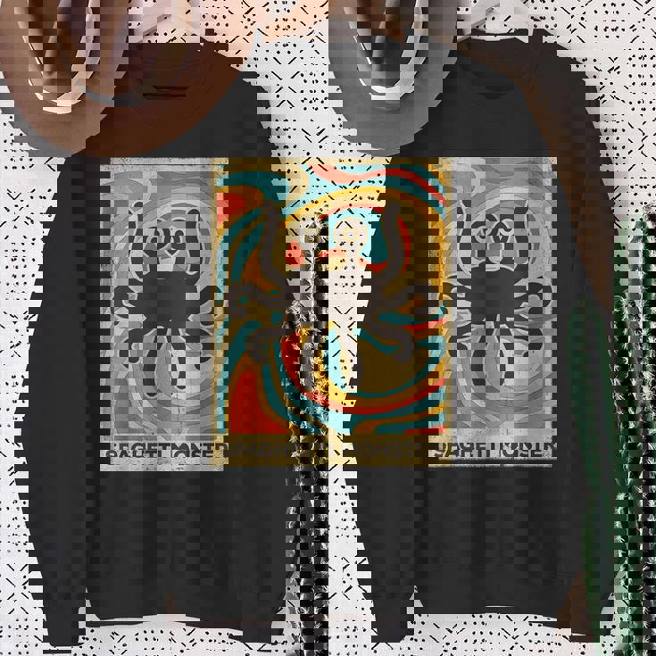 ヴィンテージ スパゲッティモンスター 無神論者 レトロギフト スウェットシャツ 年配の女性への贈り物