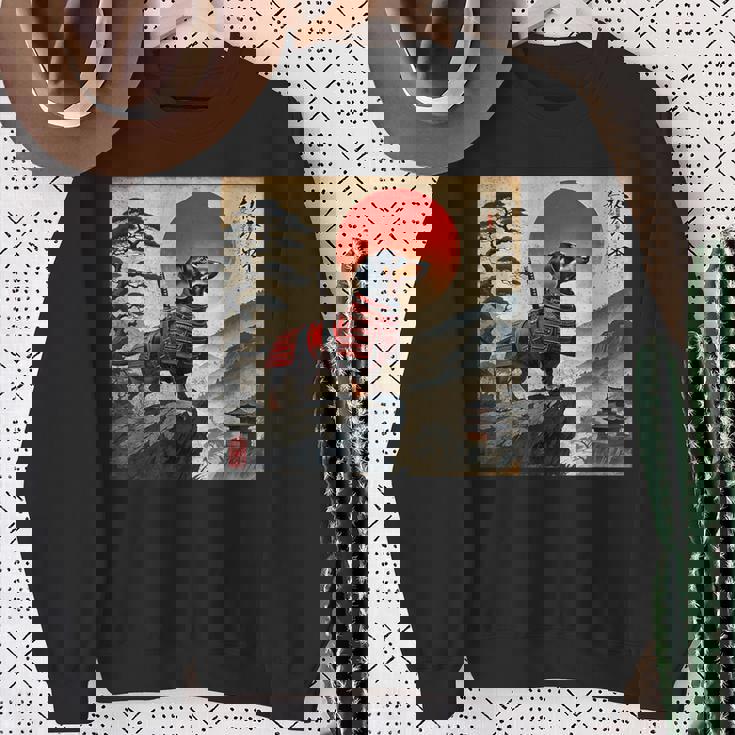 ヴィンテージ ダックスフンド サムライ ウナー 犬 日本の浮世絵 アート スウェットシャツ 年配の女性への贈り物