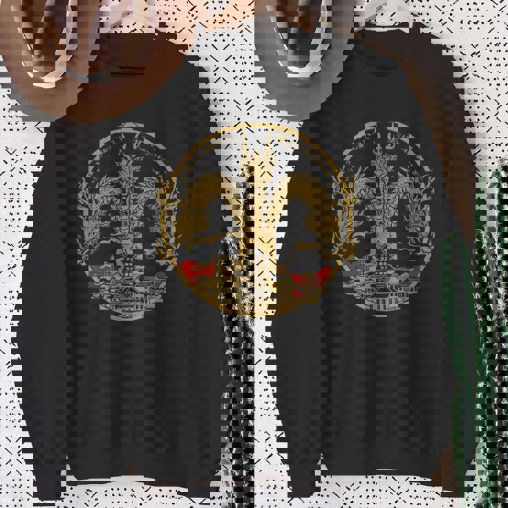 ヴィンテージ ドラゴンキング ギドラ アート サンセット 日本語 スウェットシャツ 年配の女性への贈り物