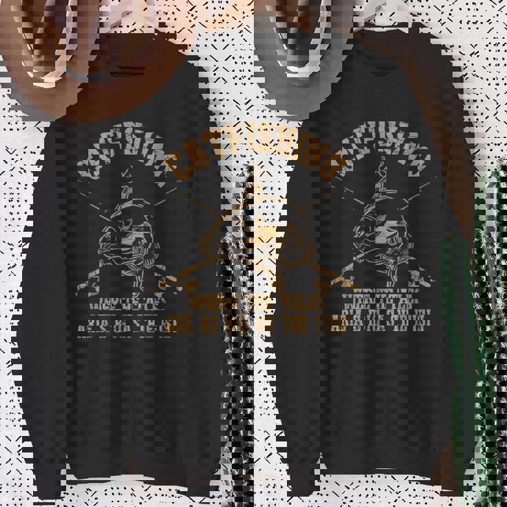 ヴィンテージ ナマズ 面白い ナマズ 釣り フィッシング フィッシャーマン スウェットシャツ 年配の女性への贈り物