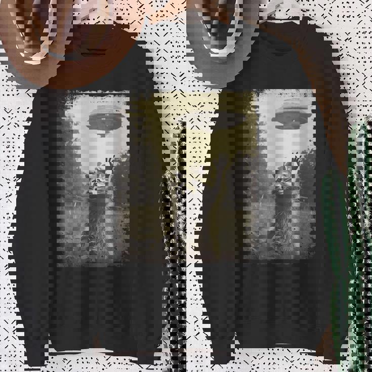 ヴィンテージ ヒップスター レトロ Hip Hop Uap ストリートウェア エイリアン 面白い Ufo ラクーン スウェットシャツ 年配の女性への贈り物