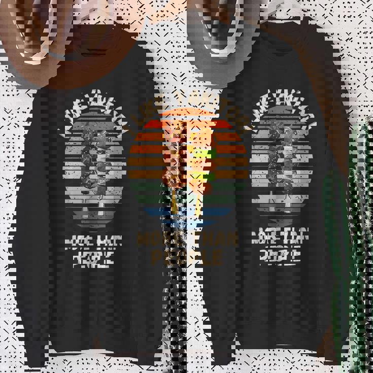 ヴィンテージ 人より焼き鳥が好き レトロ 焼き鳥 スウェットシャツ 年配の女性への贈り物