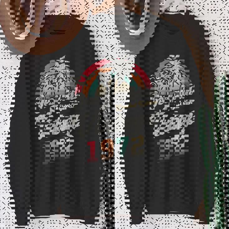 ヴィンテージ1972バースデー53年パームツリー レトロ スウェットシャツ 年配の女性への贈り物