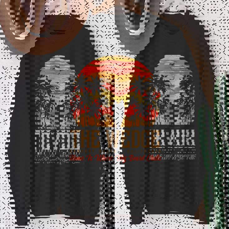 ヴィンテージウェッジバッジサーファーレトロサーファーバイブ スウェットシャツ 年配の女性への贈り物