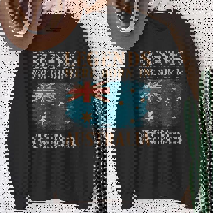 ヴィンテージデザインオーストラリア国旗オーストラリア スウェットシャツ 年配の女性への贈り物