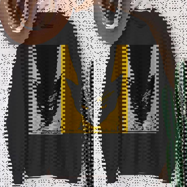 ヴィンテージポスター 黒猫レトロtシャツ スウェットシャツ 年配の女性への贈り物