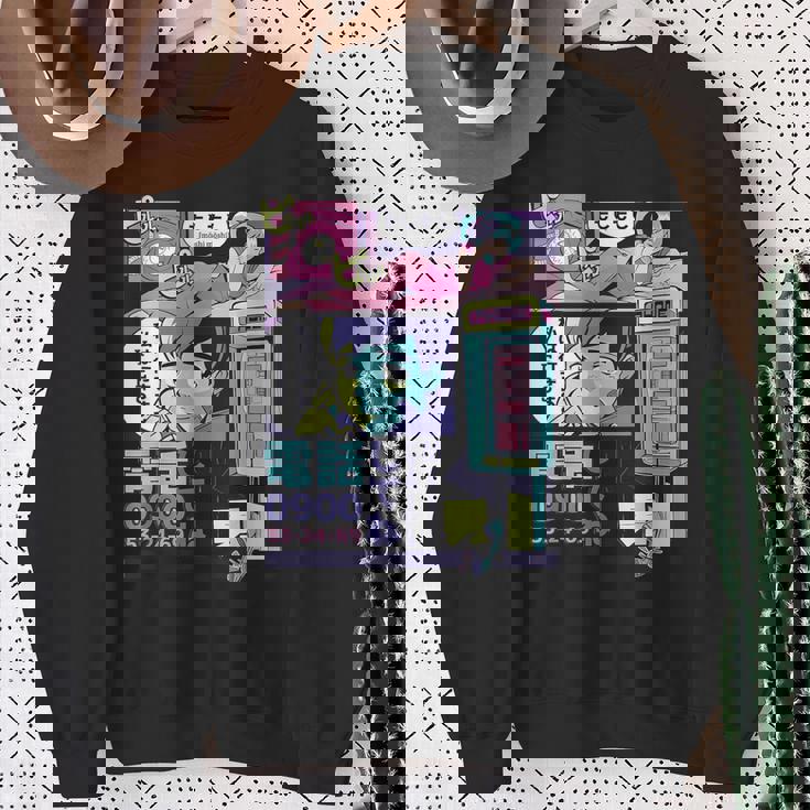 ヴィンテージ・アニメ・スタイル ミッドナイト・ジャパン・マンガ スウェットシャツ 年配の女性への贈り物