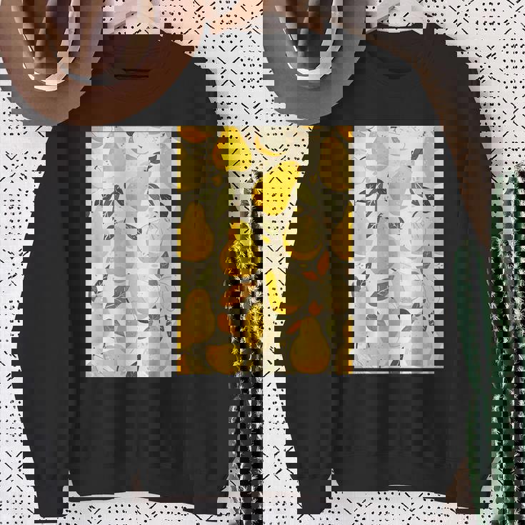 ヴィンテージ柄アート梨 スウェットシャツ 年配の女性への贈り物