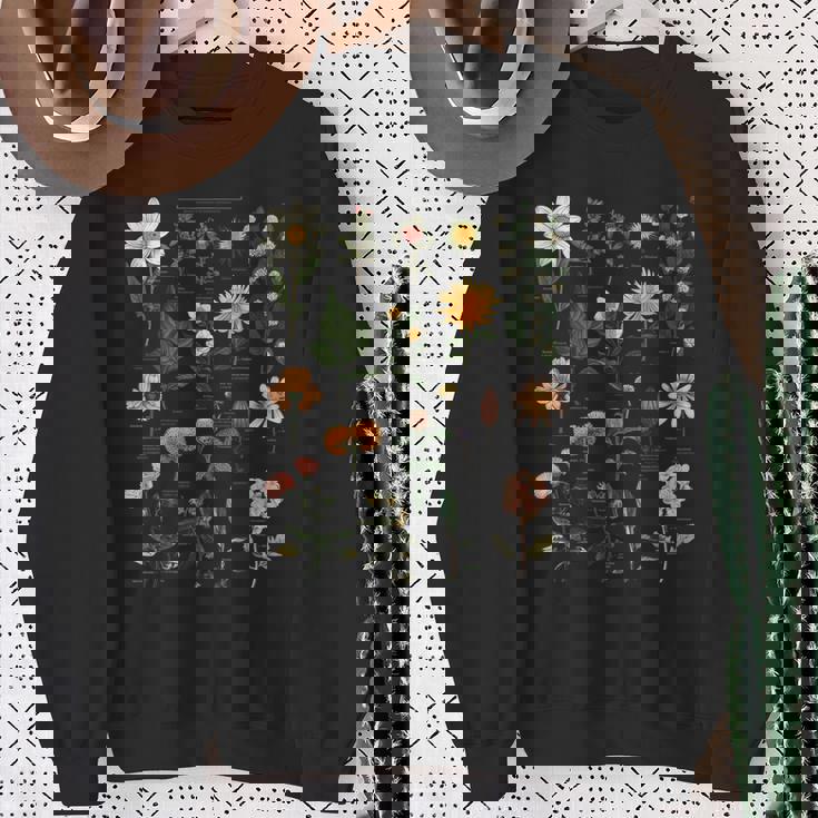 ヴィンテージ風フラワーボタニカルチャートグラフィックtシャツ スウェットシャツ 年配の女性への贈り物