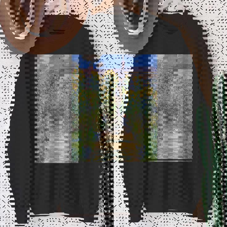 ヴェトゥイユの画家の庭／クロード・モネ（ビッグプリント）【世界の名画】Claude Monet 美術館アート 油絵 スウェットシャツ 年配の女性への贈り物