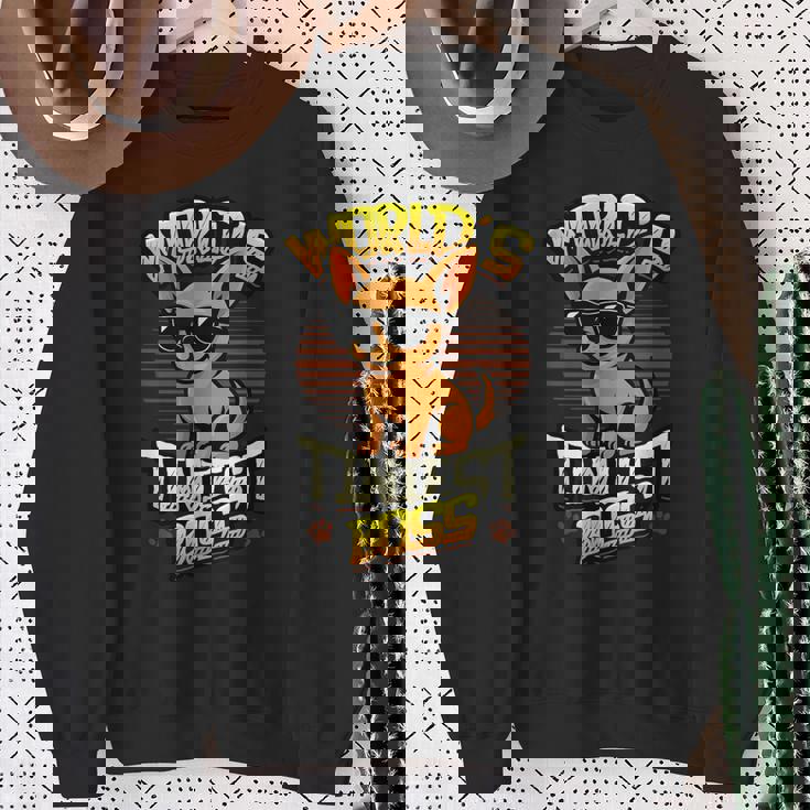 世界で最も小さなボス面白いチワワ スウェットシャツ 年配の女性への贈り物