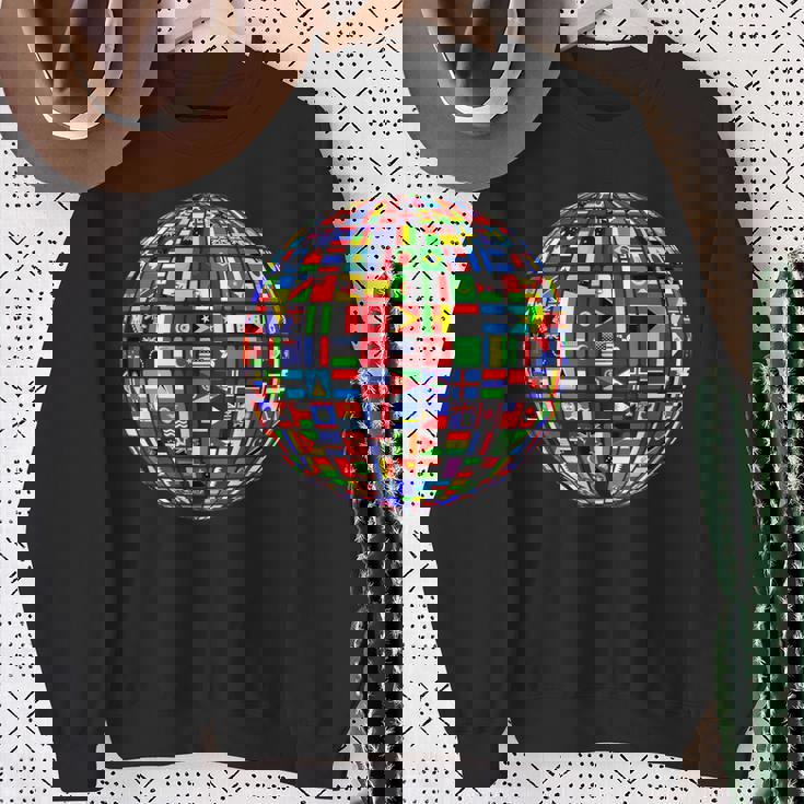 世界地図 世界地図 地球アトラス 世界の国旗 スウェットシャツ 年配の女性への贈り物