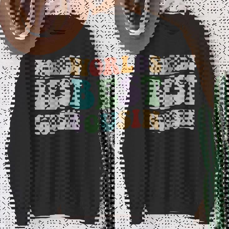 世界最高のいとこレトログラフィック – 楽しくカラフルないとこ スウェットシャツ 年配の女性への贈り物