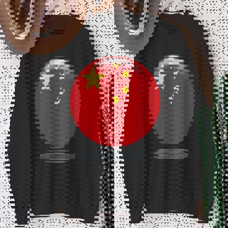 中国国旗サークル 中国人と中国を愛する方 スウェットシャツ 年配の女性への贈り物