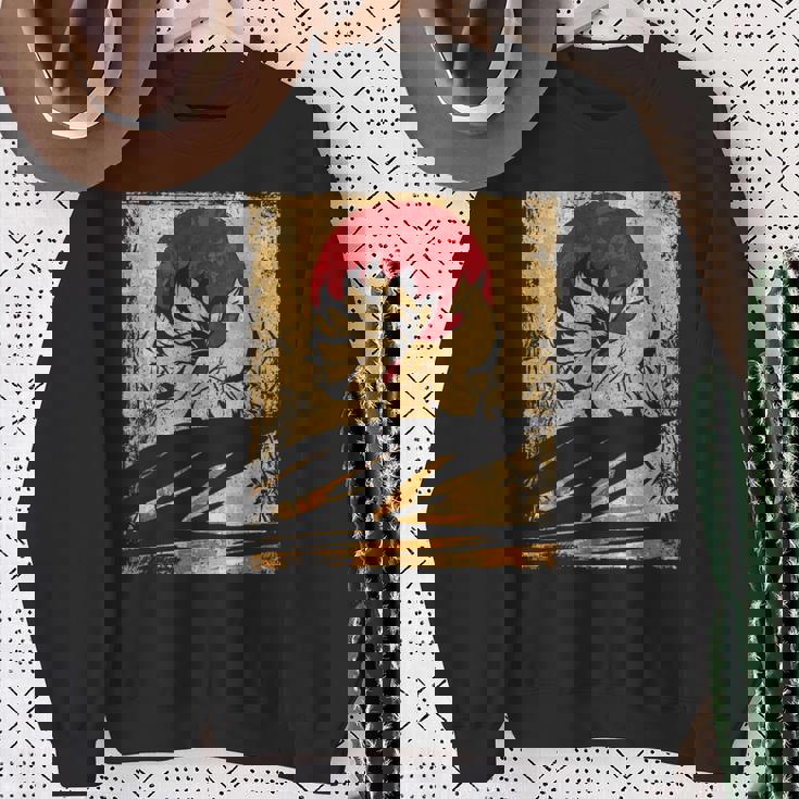 九尾の狐 日本のレトロアート スウェットシャツ 年配の女性への贈り物