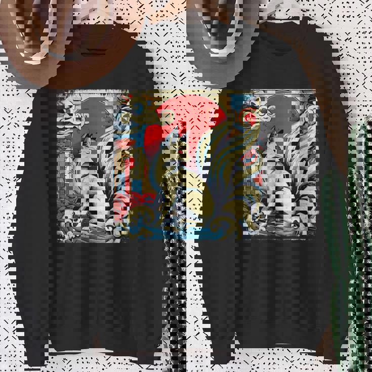 九尾狐 きつね スウェットシャツ 年配の女性への贈り物