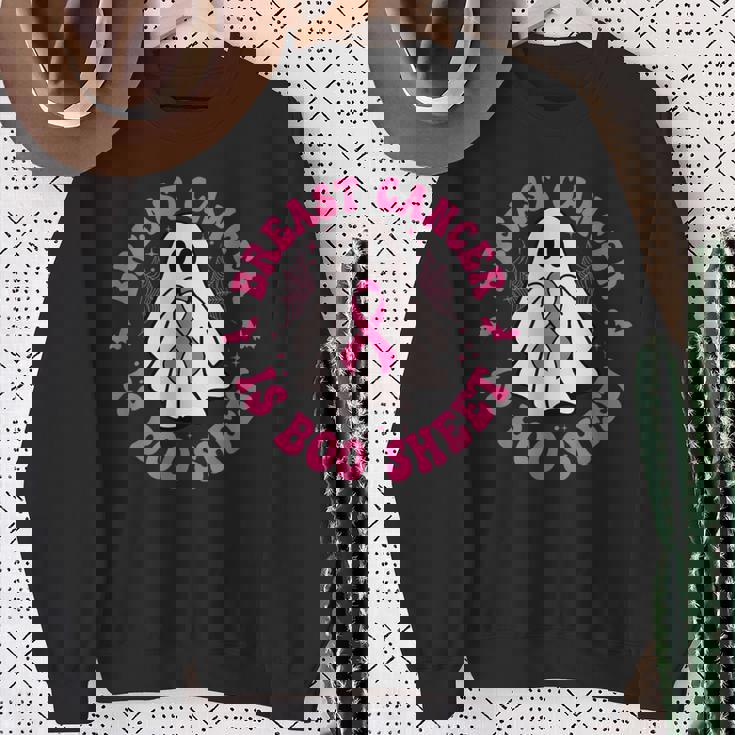 乳がんはブーシート ゴースト ピンクリボン ハロウィン スウェットシャツ 年配の女性への贈り物