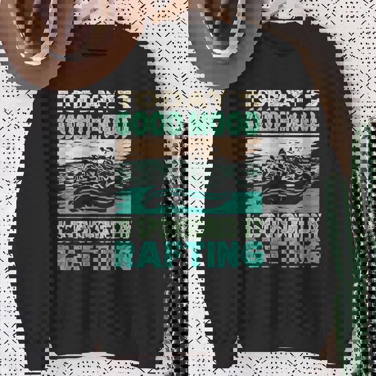 今日のいい気分はラフティングがスポンサー スウェットシャツ 年配の女性への贈り物