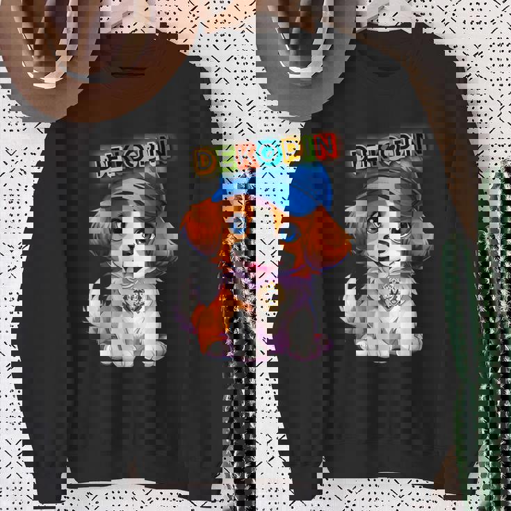 仔犬 野球 Decoy デコピン 愛犬 Kooikerhondje かわいい 人気者 スウェットシャツ 年配の女性への贈り物