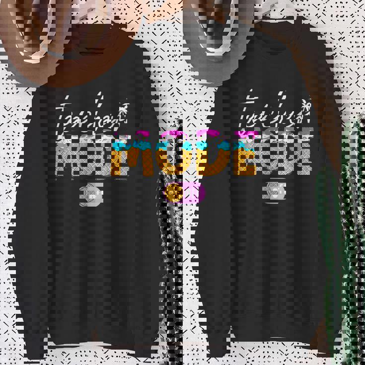 先生モード オフアイスクリーム ハッピー 学校最後の日 夏 スウェットシャツ 年配の女性への贈り物