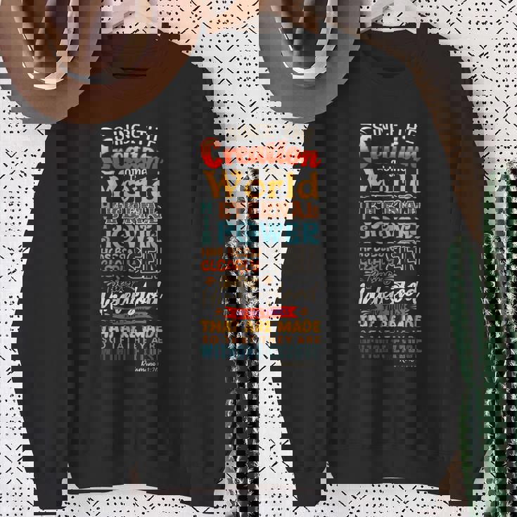 創世記 聖書 神々 創造 教会 イエス・キリスト スウェットシャツ 年配の女性への贈り物