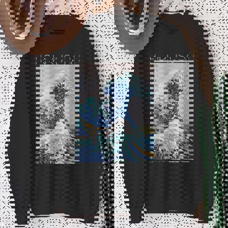 北斎 神奈川沖大波 アーティストのために スウェットシャツ 年配の女性への贈り物