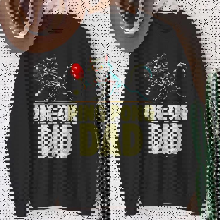 卓球 黒猫パパピンポン 黒猫ピンポン スウェットシャツ 年配の女性への贈り物