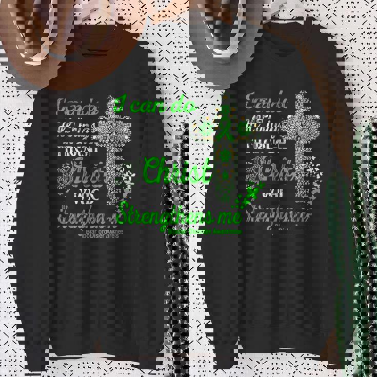 双極性障害啓発 双極性障害 戦士 キリスト スウェットシャツ 年配の女性への贈り物