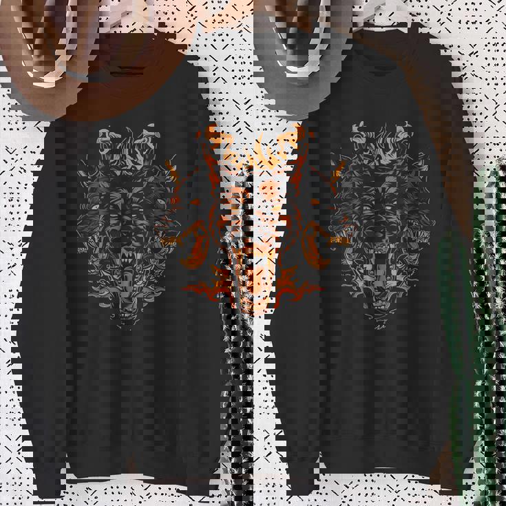 古代ギリシャ神話 ケルベロス 三頭犬 ケルベロス スウェットシャツ 年配の女性への贈り物