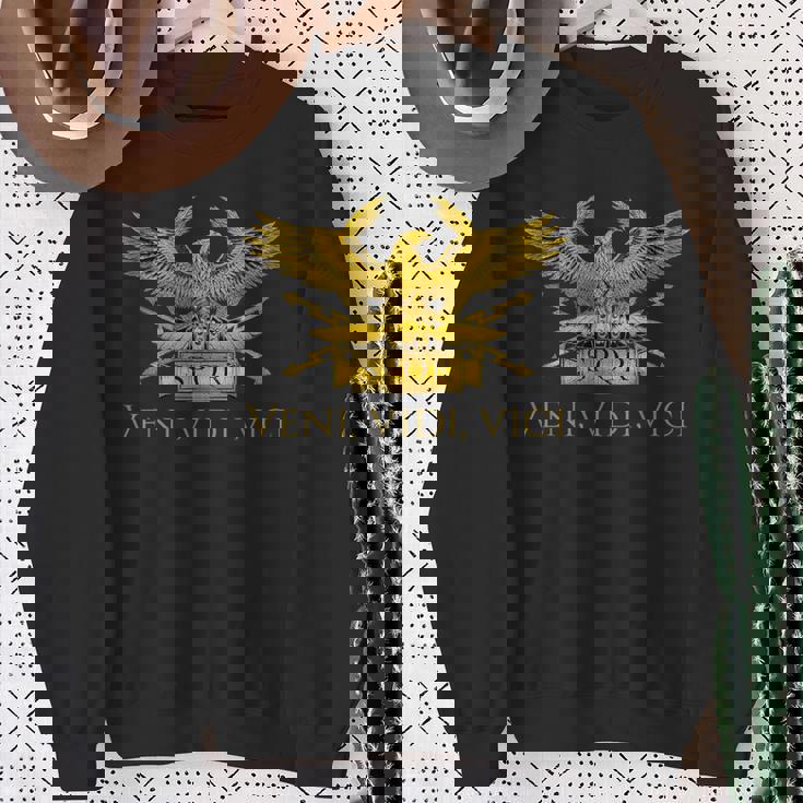 古代ローマ軍団 イーグル ジュリアス・シーザー ヴェニ・ヴィディ・ヴィチ スウェットシャツ 年配の女性への贈り物