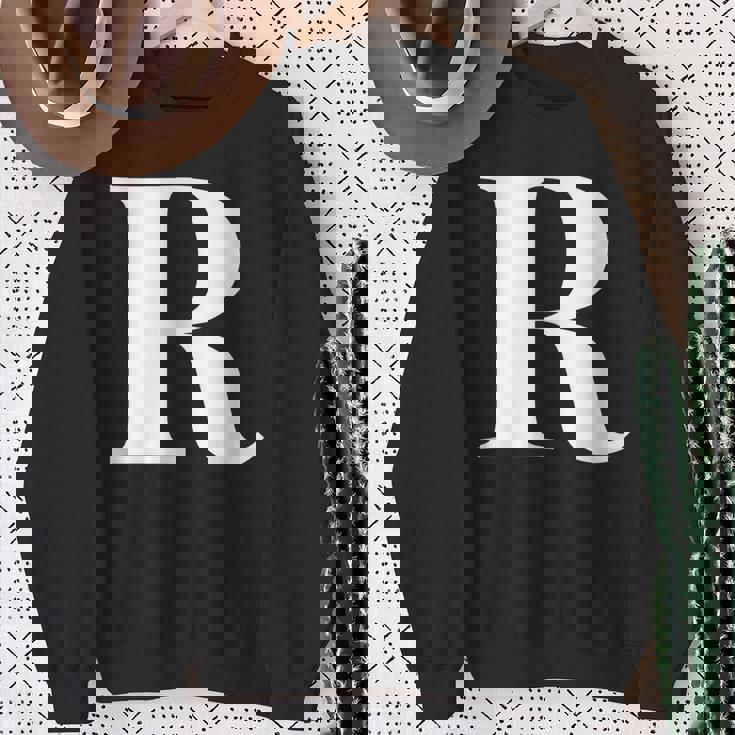 名前入り アルファベット イニシャル文字 R ギフト スウェットシャツ 年配の女性への贈り物