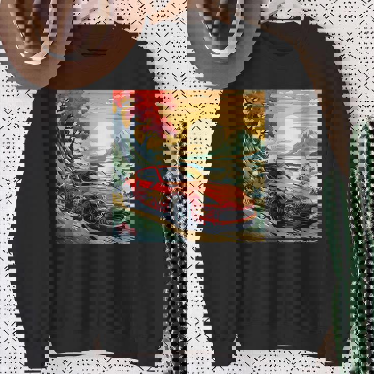 和風370z車 スウェットシャツ 年配の女性への贈り物