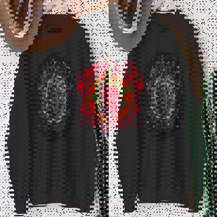 唐辛子のコスチューム好きのための唐辛子入りホットスパイス スウェットシャツ 年配の女性への贈り物