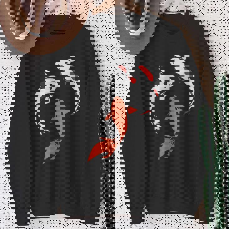 国産鯉 庭 池 魚 スウェットシャツ 年配の女性への贈り物