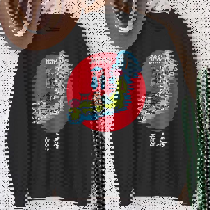 地図舞妓 日本のお土産 長袖tシャツ スウェットシャツ 年配の女性への贈り物