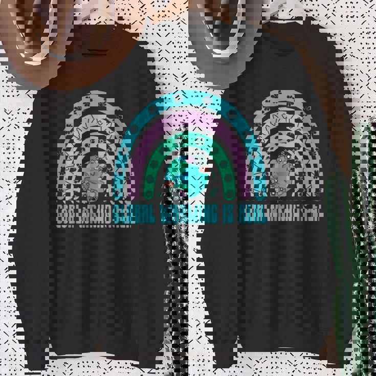 地球温暖化は本当の木の生態系と森の生態系 スウェットシャツ 年配の女性への贈り物