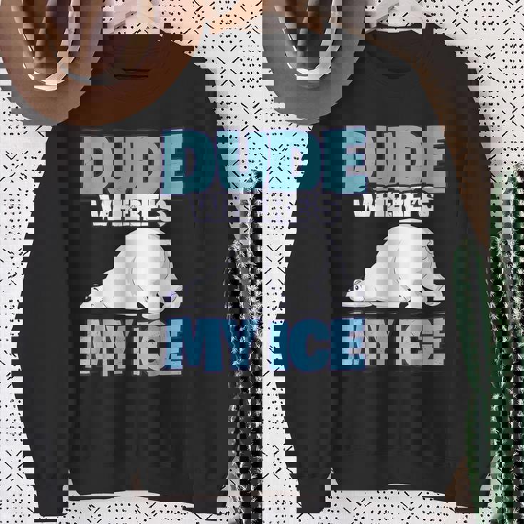 地球温暖化対策 シロクマ スウェットシャツ 年配の女性への贈り物