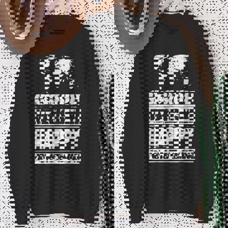 地理の先生への贈り物-面白い地理の恋人のユーモア スウェットシャツ 年配の女性への贈り物