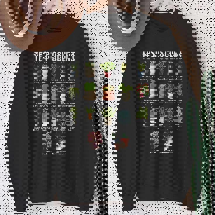 多肉植物の種類 シャツ 多肉植物 多肉植物 庭 スウェットシャツ 年配の女性への贈り物