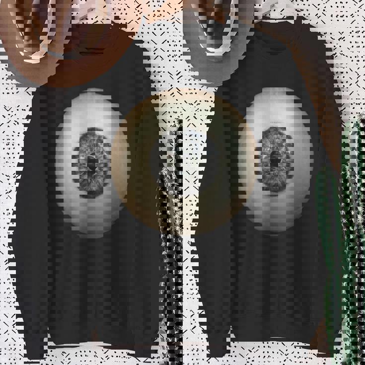 大きなグレー 目玉 不気味 面白い レイジー イージー ハロウィン コスチューム スウェットシャツ 年配の女性への贈り物