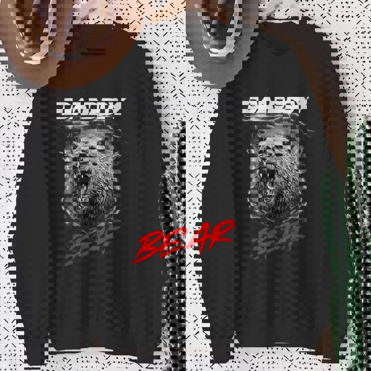 子グマを守る自慢のパパベア スウェットシャツ 年配の女性への贈り物